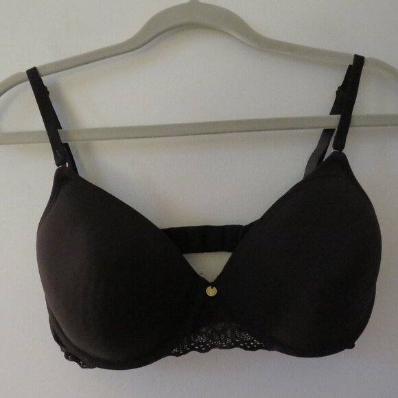 NATORI Bliss Perfection Unlined Underwired Lace Bra in Black - Size 32D - Picture 2 of 12